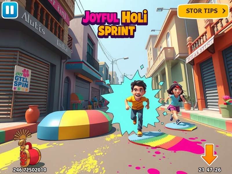 Chart showing Joyful Holi Sprint download growth in India